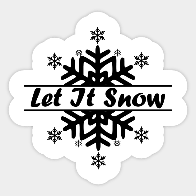 Let it snow in Christmas Sticker by JeRaz_Design_Wolrd